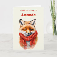 Renard mignon avec une écharpe rouge Image d'autom