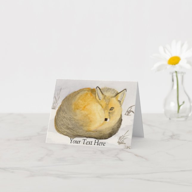 Carte Renard rouge (Petite plante)