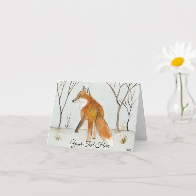 Carte Renard rouge (Petite plante)