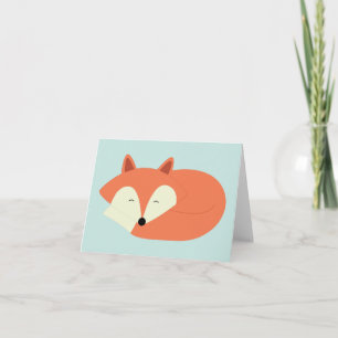 Carte Renard rouge endormi