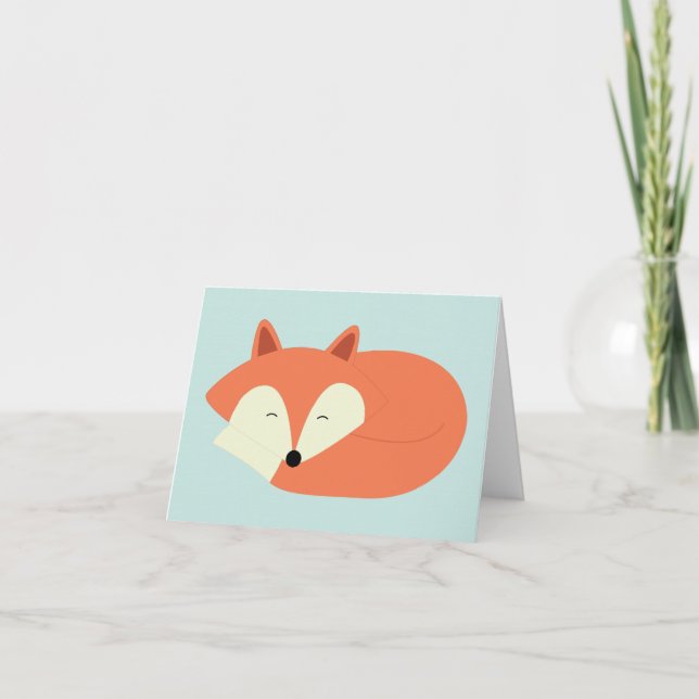 Carte Renard rouge endormi (Devant)