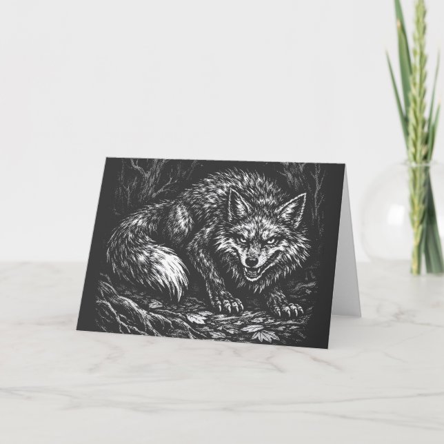 Carte Renard rusé de la forêt — par BurnsInHell (Devant)