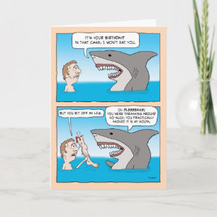 Carte Rencontre avec le requin drôle Anniversaire
