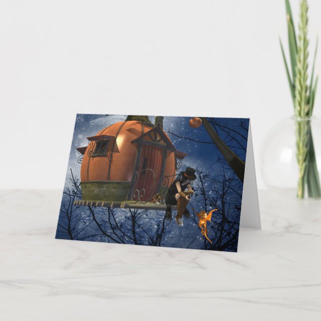 Carte Rencontre avec une créature mignonne d'Halloween (Devant)