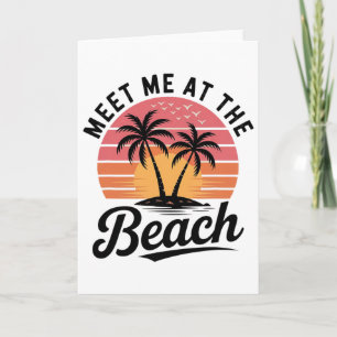 Carte Rencontre-moi au coucher du soleil sur la plage tr