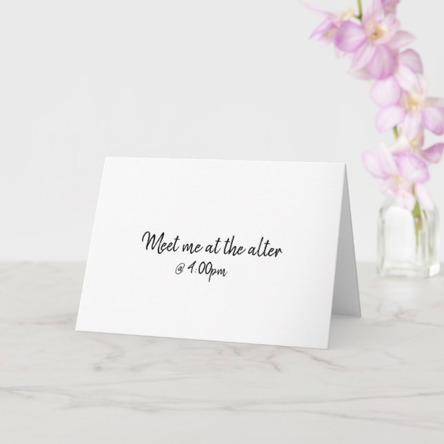 Carte Rencontrez-Moi À La Note Personnalisable Du Jour D (Orchidée)