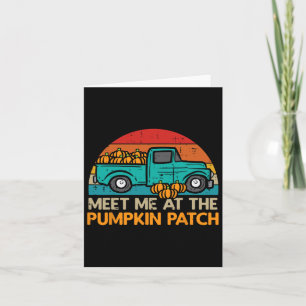 Carte Rencontrez-Moi Au Camion Citrouille Patch Automne