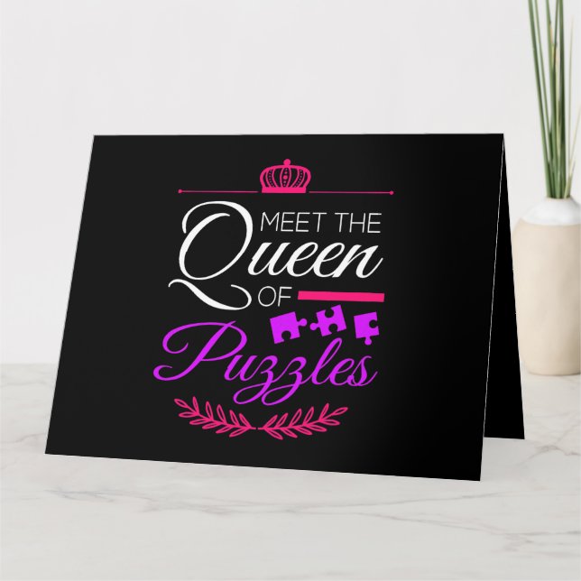 Carte Rencontrez Queen Of Puzzles Queen Puzzle Kooky Puz (Devant)