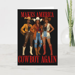Carte Rend l'Amérique cowboy à nouveau Black Melanin Cow