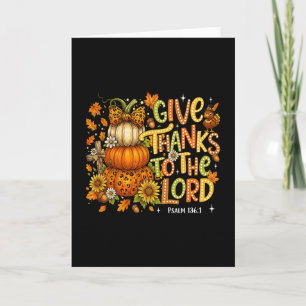 Carte Rendez Grâce Au Seigneur Citrouille De Thanksgivin