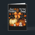 Carte Rendez Grâce au Seigneur Croix Citrouilles Arc Aut<br><div class="desc">Rendez Grâce au Seigneur Croix Citrouilles Arc Automne Chute</div>