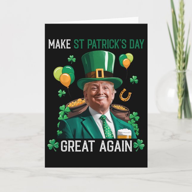 Carte Rendez la Saint-Patrick grande à nouveau Leprechau (Devant)