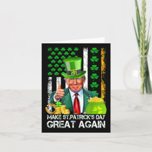 Carte Rendez la Saint-Patrick grande encore Drapeau amér