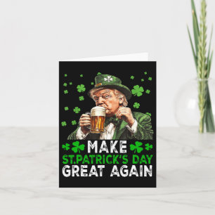 Carte Rendez la Saint-Patrick Grande Encore Drapeau État