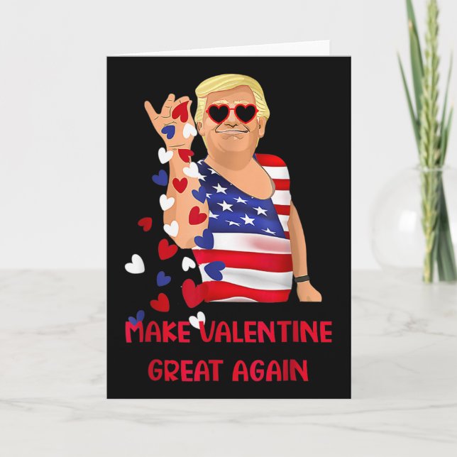 Carte Rendez la Saint-Valentin grande à nouveau Drapeau  (Devant)