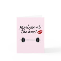 Rendez-vous au Bar Funny Gym Valentine's Day Card