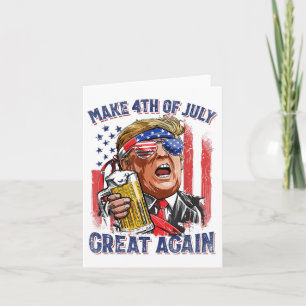 Carte Rendre 4 juillet grand à nouveau drôle Trump Homme