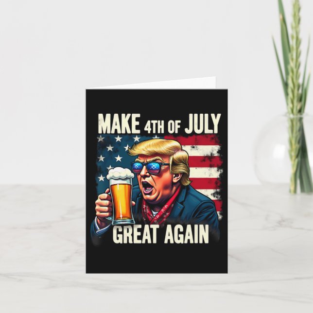 Carte Rendre 4 juillet grande nouvelle bière Trump Boire (Devant)