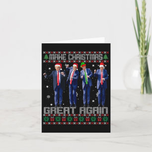 Carte Rendre à Noël sa grandeur des pulls moches Trump D