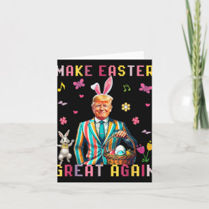 Carte Rendre à Pâques sa grandeur Trump Funny Bunny