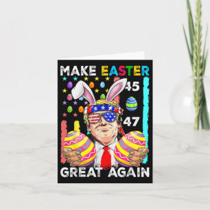 Carte Rendre la Pâques grande encore amusante Trump Bunn