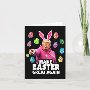 Carte Rendre la Pâques grande encore amusante Trump Bunn