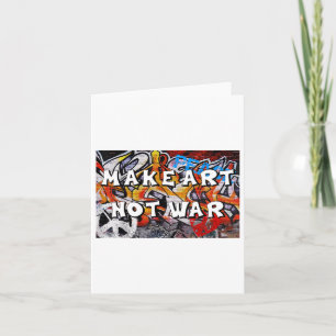 Carte Rendre l'art pas la guerre Paix Graffiti Mur Homme