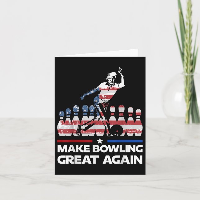Carte Rendre le Bowling super encore drôle Trump Us drap (Devant)