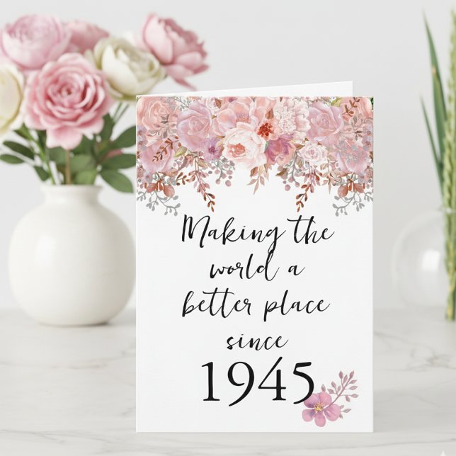 Carte Rendre le monde meilleur 1945 80e (Créateur téléchargé)