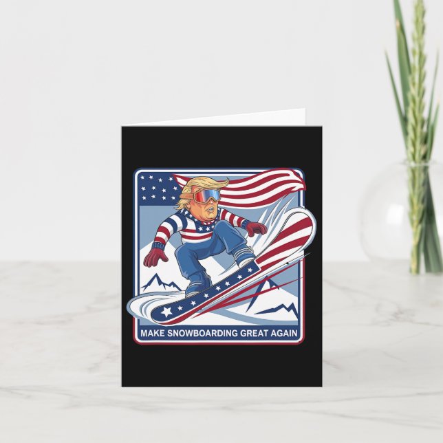 Carte Rendre le snowboard à nouveau formidable Donald Tr (Devant)