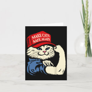 Carte Rendre les chats en sécurité Casquettes rouges Cha