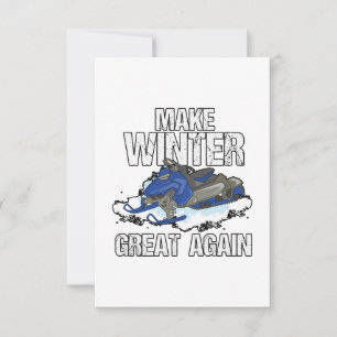 Carte Rendre l'hiver merveilleux motoneige neige neige n