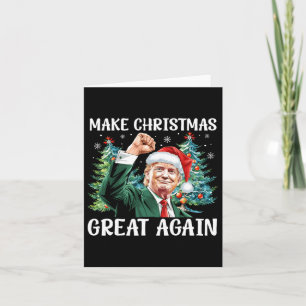 Carte Rendre Noël super à nouveau drôle Père Noël Trump 