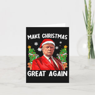 Carte Rendre Noël super à nouveau drôle Père Noël Trump