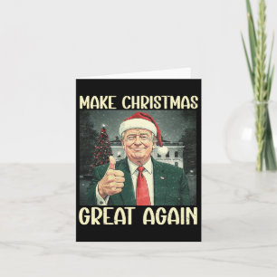 Carte Rendre Noël super à nouveau drôle Père Noël Trump
