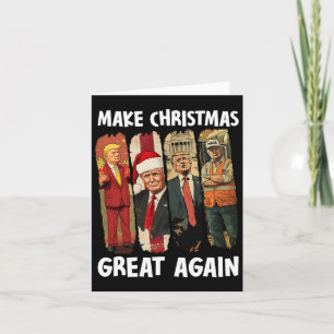 Carte Rendre Noël super à nouveau drôle Père Noël Trump