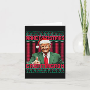 Carte Rendre Noël super à nouveau drôle Père Noël Trump