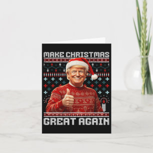 Carte Rendre Noël super à nouveau drôle Père Noël Trump