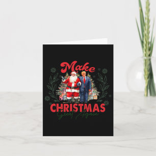 Carte Rendre Noël super à nouveau drôle Père Noël Trump