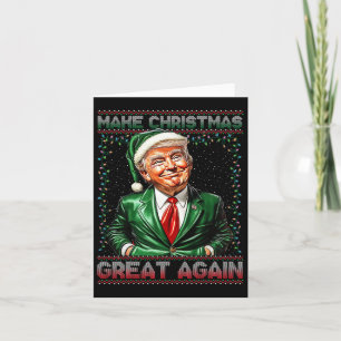 Carte Rendre Noël super à nouveau drôle Père Noël Trump