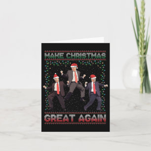 Carte Rendre Noël super à nouveau drôle Père Noël Trump