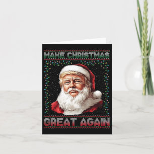 Carte Rendre Noël super à nouveau drôle Père Noël Trump
