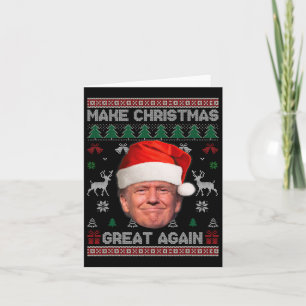 Carte Rendre Noël super à nouveau drôle Trump laide affr