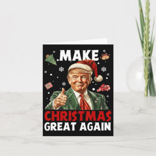 Carte Rendre Noël super Père Noël amusant Trump Noël