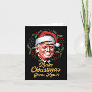 Carte Rendre Noël super Père Noël amusant Trump Noël