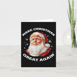 Carte Rendre Noël super Père Noël amusant Trump Noël