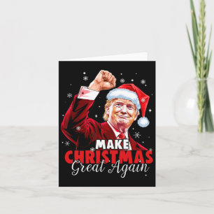 Carte Rendre Noël super Père Noël amusant Trump Noël