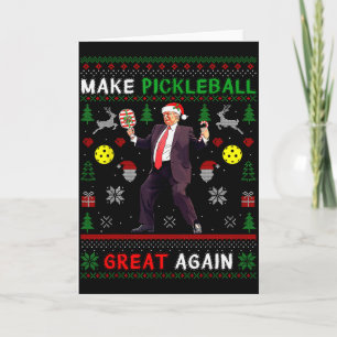 Carte Rendre Pickleball Great Again Drôle Noël Trump