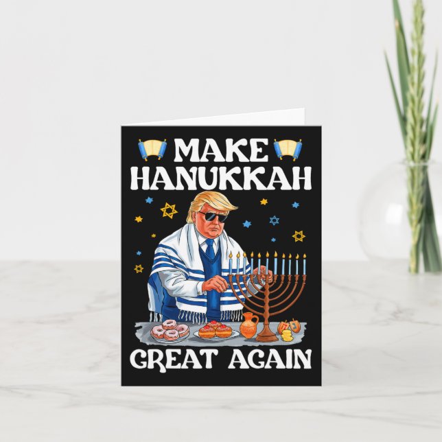Carte Rendre sa grandeur à Hanoukka Trump Juif Ugly Chan (Devant)