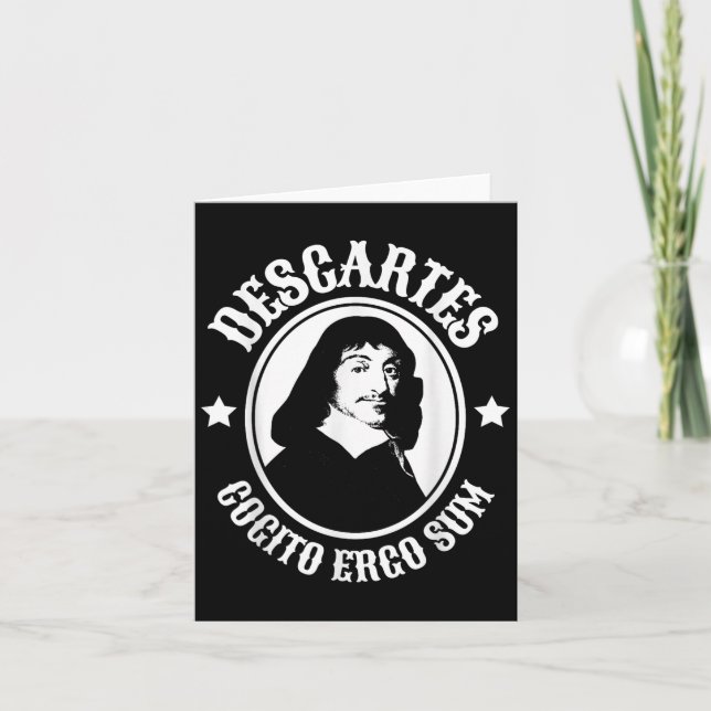 Carte Rene Descartes Cogito Ergo Sum Citation (Devant)